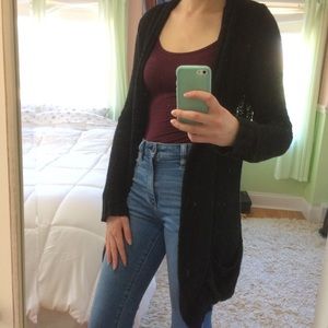 Longline Slub Cardigan